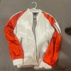 TopShop Red and White Bomber jacket